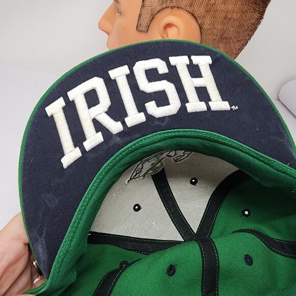 Notre Dame Fighting Irish 47 Brand Green Snapback Hat Embroidered Hat - Picture 3 of 9